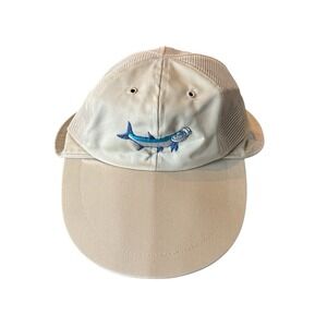Shade Shack Hat USA Fishing Cap Khaki Mesh Bucket Wide Brim Fish Logo Outdoor